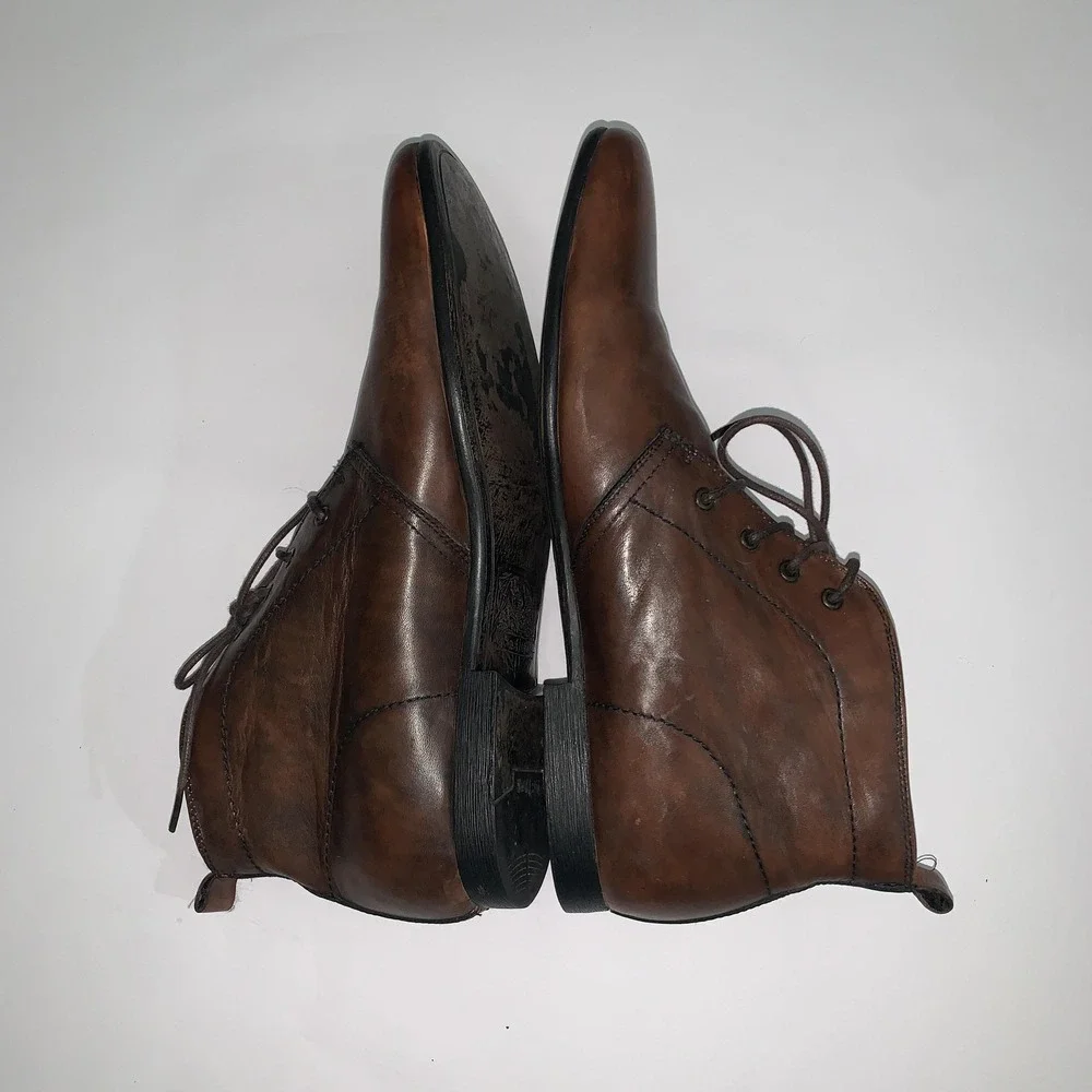 Bed Stu Boots Mens Size 9 Brown Leather Chukka Ankle Lace Up Casual Bryden